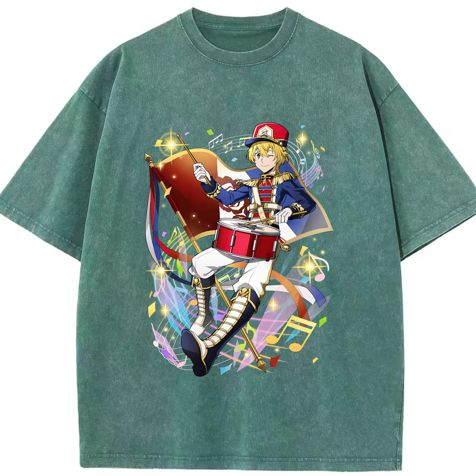 （画像用） 文豪ストレイドッグス Bungo Stray Dogs 綿100% ヴィンテージ風 半袖Tシャツ（フロントプリント）